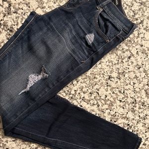 Express Jeans-Distressed Mid-Rise Legging